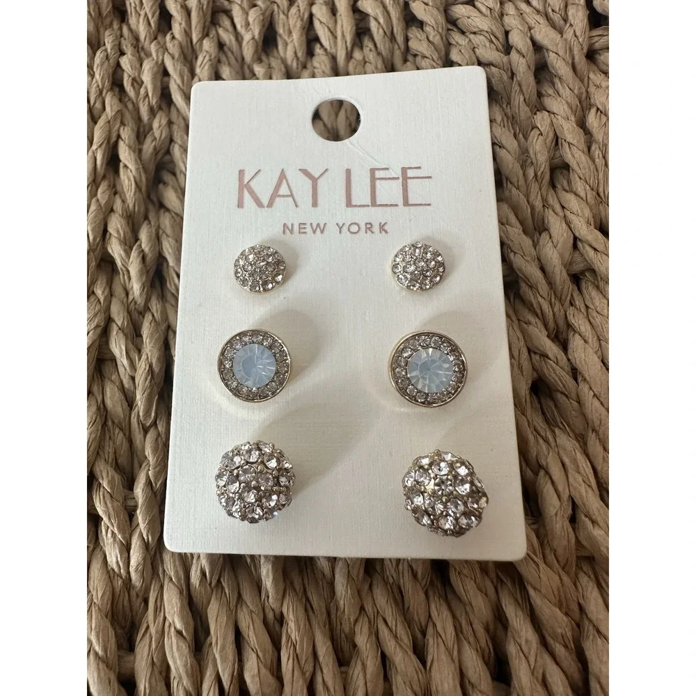 Kay Lee New York‎ Earrings Embellished Bright Gold Ringtones Elegant Formal New